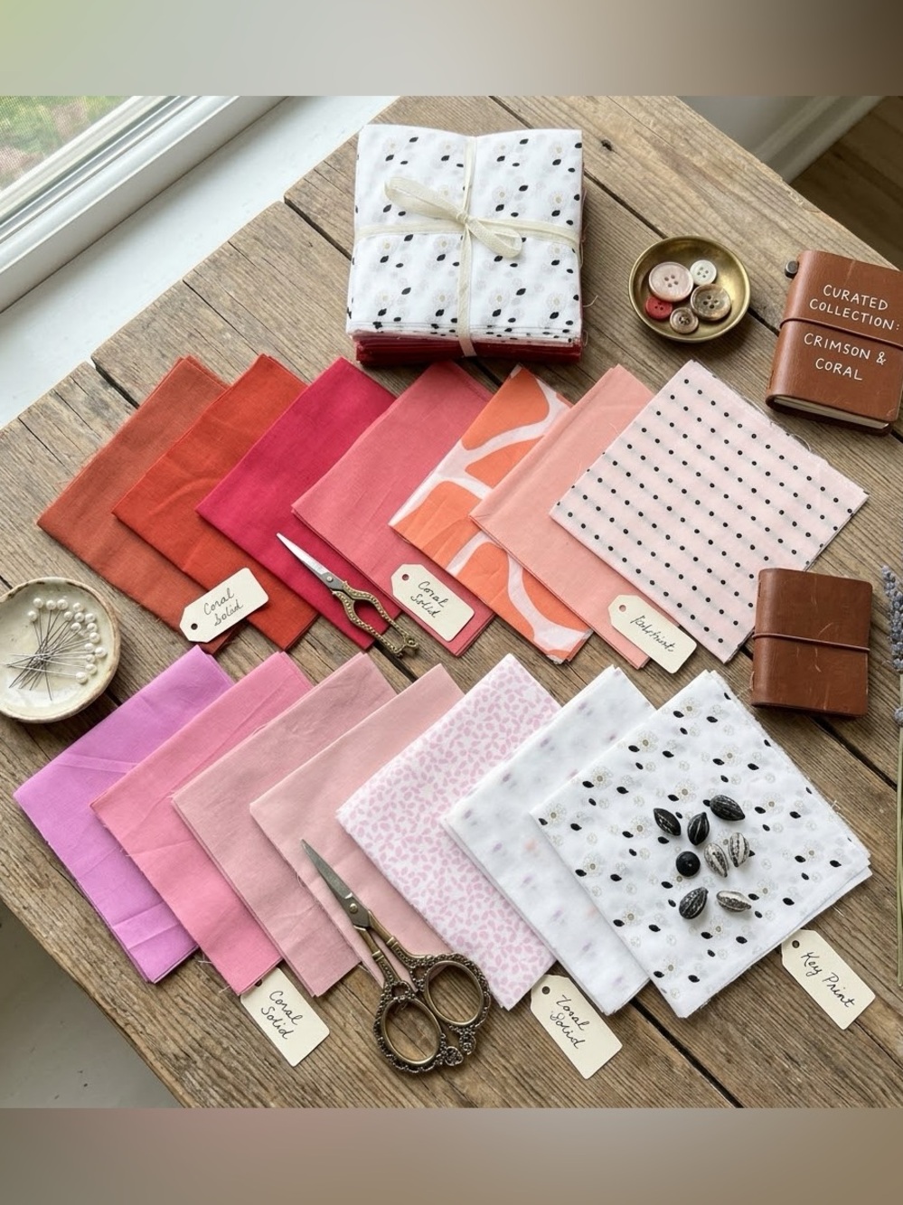 150 pcs Terracotta Daisy pre cut charm pack 5" squares cotton fabric quilt#13